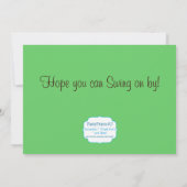 Roze Damask Mod Monkey Girl Birthday Party Invite Kaart (Achterkant)