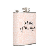 Roze  Damask Moeder van de bruid Flask Heupfles (Rechts)