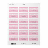 Roze Damask Monogram Adreslabel Etiket (Full Sheet)