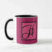 Roze Damask Monogram H Mok (Links)