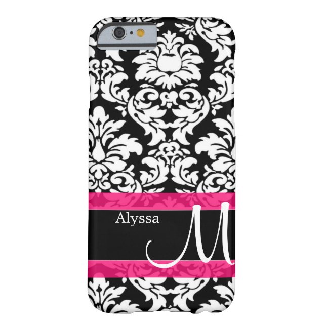 Roze Damask op maat Case-Mate iPhone Case (Achterkant)