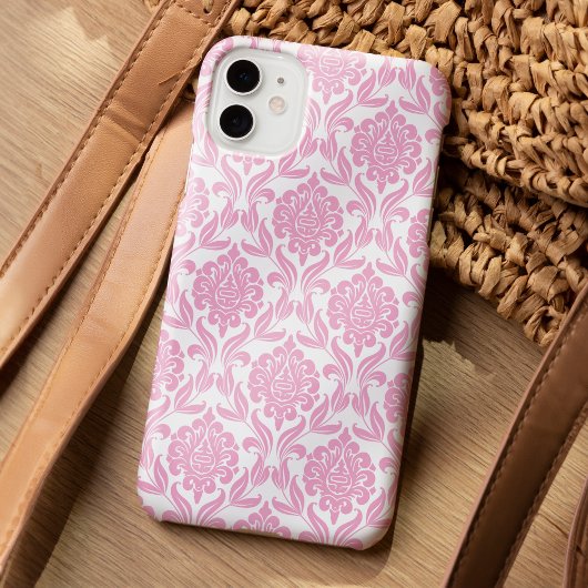 Roze Damask Patroon Case-Mate iPhone Case