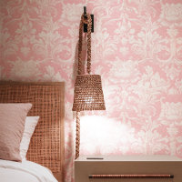 Roze Damask Patroon Coquette