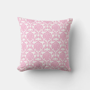 Roze Damask Patroon Kussen