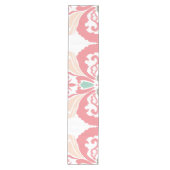 Roze Damask Patroon Medium Tafelloper (Voorkant)