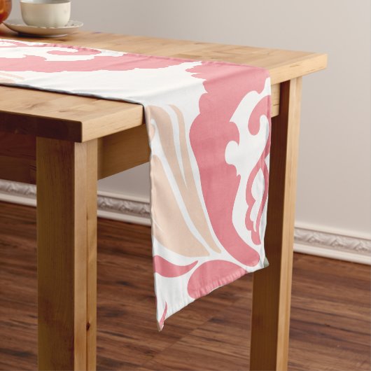 Roze Damask Patroon Medium Tafelloper (Voorbeeld)