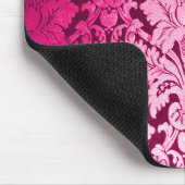 Roze Damask Patroon Muismat (Hoek)