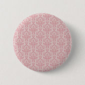 Roze Damask Patroon Ronde Button 5,7 Cm (Voorkant)