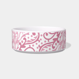 Roze Damask Pet Bowl Voerbakje
