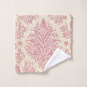 Roze Damask Print 2 Bad Handdoek (Wasdoekje)