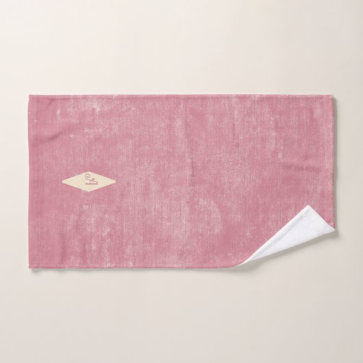 Roze Damask Print 2 Bad Handdoek (Handdoek)