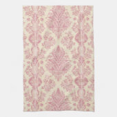  roze Damask Print Theedoek (Verticaal)