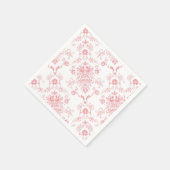 Roze Damask Servet (Hoek)