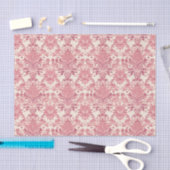  roze Damask sierpatroon Tissuepapier (Craft)