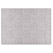 Roze Damask-snijkaart Snijplank (Voorkant)