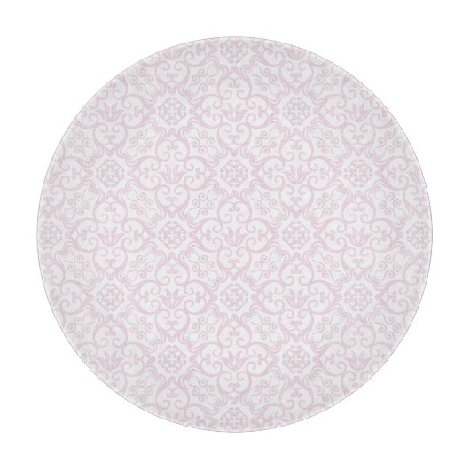 Roze Damask-snijkaart Snijplank (Voorkant)