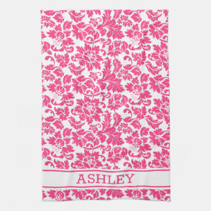Roze Damask Theedoek