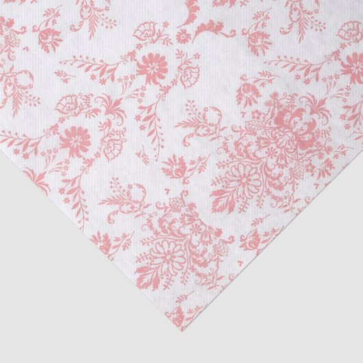 Roze Damask Tissuepapier (Detail)