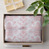 Roze Damask Tissuepapier (Geschenk)