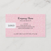 Roze Damask Visitekaartje (Achterkant)