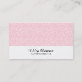 Roze Damask Visitekaartje (Voorkant)