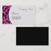 Roze Damask Visitekaartje (Voorkant / Achterkant)