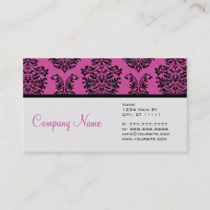 Roze Damask Visitekaartje