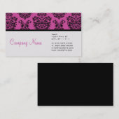 Roze Damask Visitekaartje (Voorkant / Achterkant)