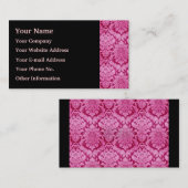 Roze Damask Visitekaartje (Voorkant / Achterkant)