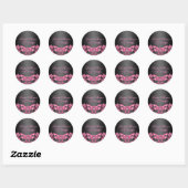 Roze Damask Vrijgezellenfeest Envelop Sticker/afdi Ronde Sticker (Vel)