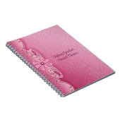Roze Damask Vrijgezellenfeest notebook Notitieboek (Rechterzijde)