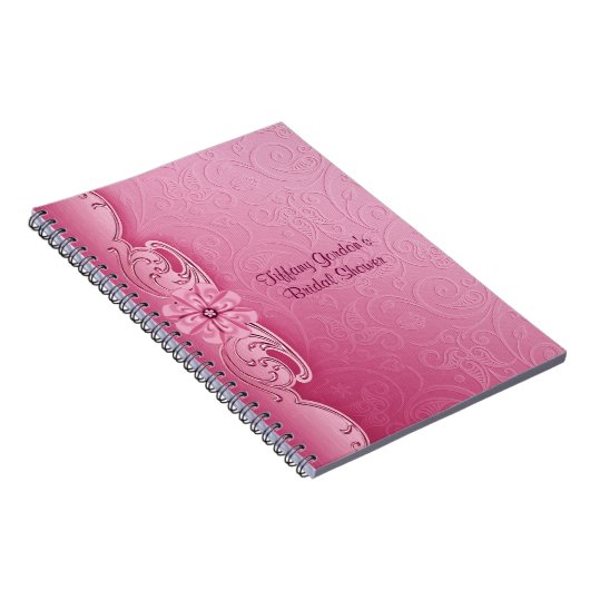 Roze Damask Vrijgezellenfeest notebook Notitieboek (Rechterzijde)
