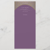 Roze  Damask Wedding Menu Kaart (Achterkant)