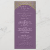Roze  Damask Wedding Menu Kaart (Voorkant)