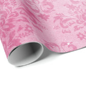 Roze Damask Wrapping Paper Roll Cadeaupapier (Rol Hoek)