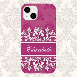 Roze damask zwemnaam Case-Mate iPhone 14 hoesje