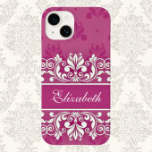 Roze damask zwemnaam Case-Mate iPhone case