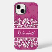 Roze damask zwemnaam Case-Mate iPhone case (Achterkant)