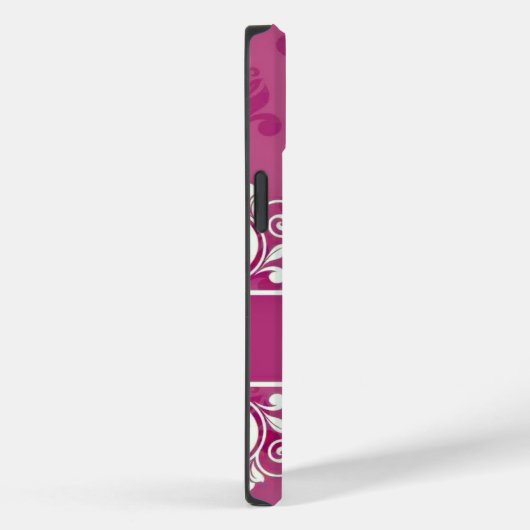 Roze damask zwemnaam Case-Mate iPhone case (Achterkant / Rechts)