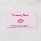 Roze Damasks Make-up Artist Design Visitekaartje (Achterkant)