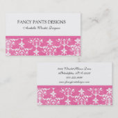Roze Damasprofiel - Visitekaartje (Voorkant / Achterkant)