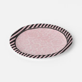  roze damast | Halloween Papieren Bordje (Gekanteld)