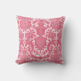 Roze damast kussen