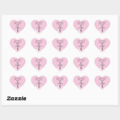 Roze Damast Meisjes DoopDank u sticker (Vel)