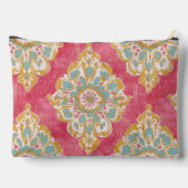 Roze Damast Monogram Make-uptas Vintage Etui (Achterkant)