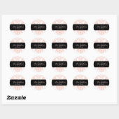 Roze Damast, monogram stickers (Vel)