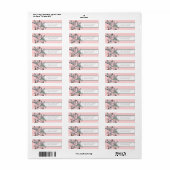 Roze Damast Muzikale Kolibrie Kooi Etiket (Full Sheet)
