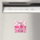 roze damast vaatwasmachine magneet (Insitu (Vaatwasser))