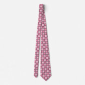 Roze dambordpatroon stropdas (Achterkant)