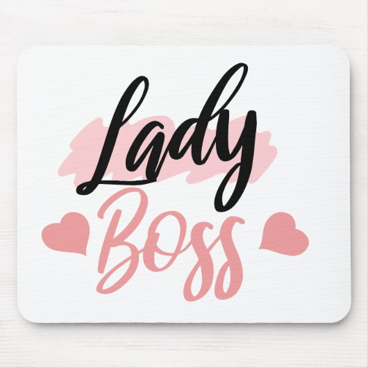 Roze dame baas formulering muismat (Voorkant)